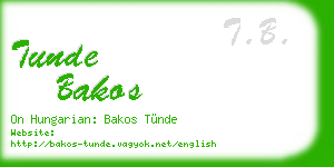tunde bakos business card